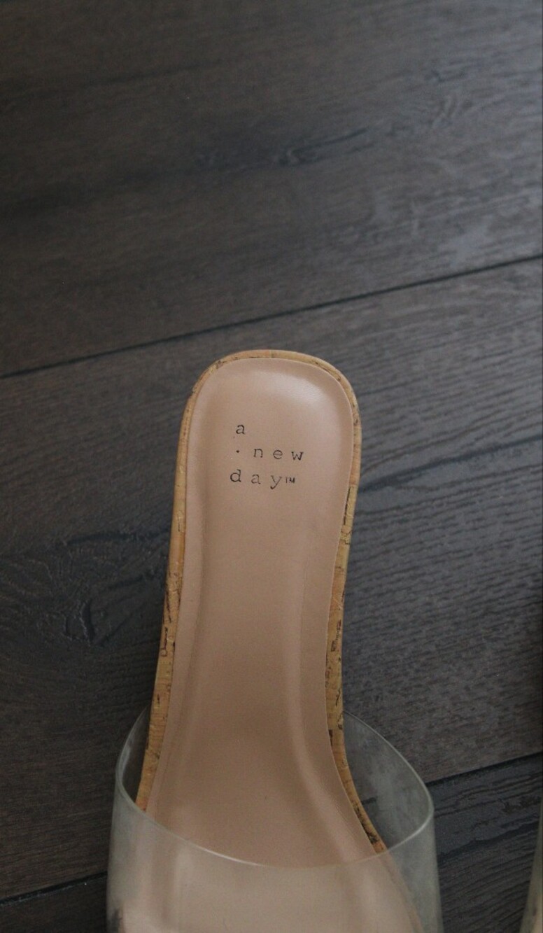 A New Day Clear Cork Block Heel Mule - Picture 6 of 10